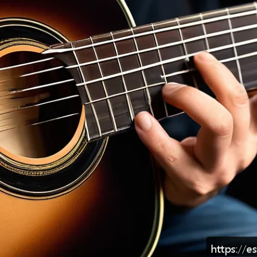 Home 17 기타 고급 연주 테크닉 - A close-up image of a skilled guitarist’s hands demonstrating finger technique on a classical guitar...